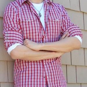 Club Monaco Mens Checkered Western Style S…